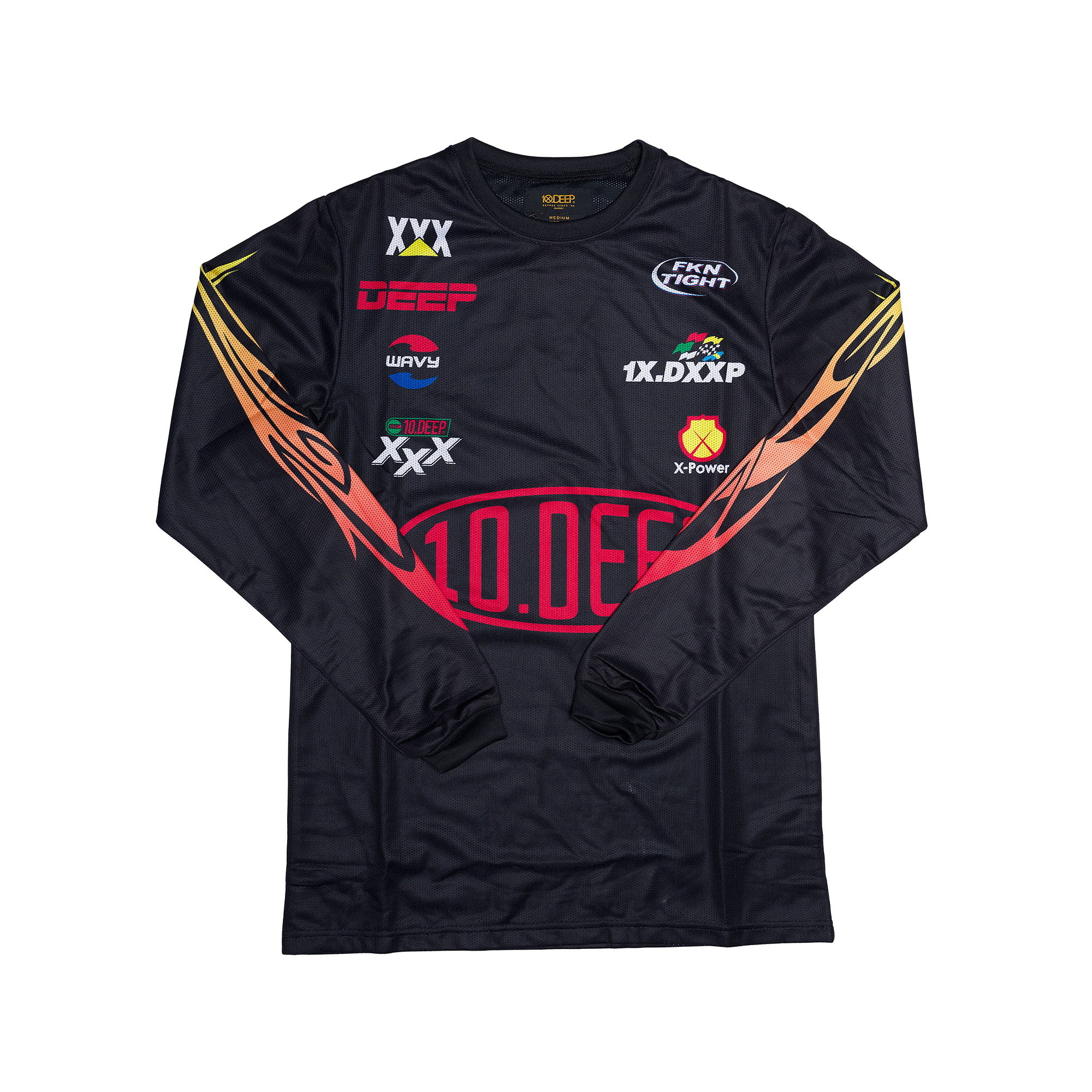 トップス TENDERLOIN MIX MESH JERSEY LONG SLEEVE Speedway Mesh Long Sleeve – 10Deep
